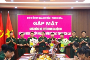 Thanh Hóa: Gặp mặt, chúc mừng đội tuyển tham gia Hội thi Báo cáo viên giỏi cấp Quân khu năm 2026
