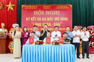 Ra mắt mô hình “Làng Quân-Dân” tại phường Phương Liễu, tỉnh Bắc Ninh