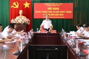 Khối thi đua số 2 Cảnh sát biển Việt Nam sơ kết Phong trào Thi đua Quyết thắng 6 tháng đầu năm 2026