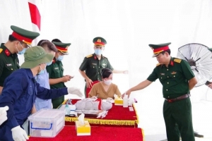 Thanh Hóa: Lấy mẫu sinh phẩm 19 hài cốt liệt sĩ quy tập tại Lào để xác định danh tính