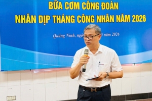 Công ty cổ phần Nhiệt điện Quảng Ninh tổ chức “Bữa cơm Công đoàn” nhân Tháng Công nhân 2026