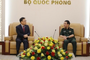 Phó Thủ tướng, Bộ trưởng Bộ Quốc phòng Phan Văn Giang tiếp Đại sứ Hàn Quốc tại Việt Nam