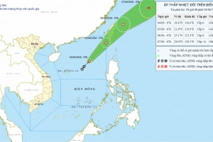 Áp thấp nhiệt đới đầu tiên xuất hiện trên Biển Đông trong năm 2026