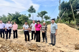 Đoàn ĐBQH tỉnh Quảng Ninh khảo sát việc thực hiện chính sách, pháp luật về đất đai tại xã Quảng Tân