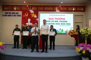 BSR được trao tặng Giải thưởng Bảo vệ môi trường tỉnh Quảng Ngãi năm 2026