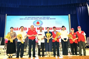 Hơn 300 cán bộ, đoàn viên, hội viên và Nhân dân xã Tiên Lãng tham gia Ngày hội hiến máu tình nguyện