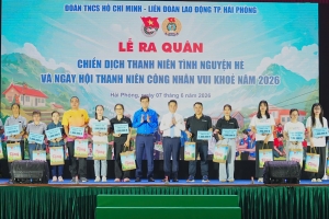 Hải Phòng ra quân Chiến dịch Thanh niên tình nguyện Hè và Ngày hội thanh niên công nhân vui khỏe năm 2026