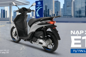 Xe máy Piaggio và Vespa chính hãng tương thích hoàn toàn với xăng sinh học E10