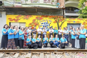 Hội Liên hiệp Phụ nữ phường An Biên khánh thành công trình tranh tường đường tàu chung tay làm đẹp đô thị