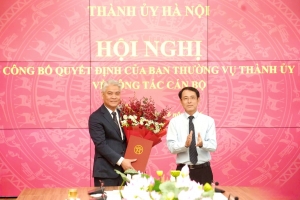 Đồng chí Phạm Quang Hưng giữ chức Phó Chánh Văn phòng Thành ủy Hà Nội