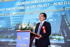 Phó Thủ tướng Hồ Quốc Dũng dự khởi công Nhà máy sản xuất, chế tạo vi mạch điện tử Meiko Yên Quang, Phú Thọ