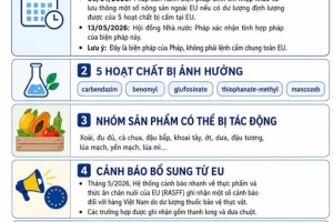Pháp siết kiểm soát dư lượng thuốc bảo vệ thực vật, nông sản Việt cần lưu ý gì?