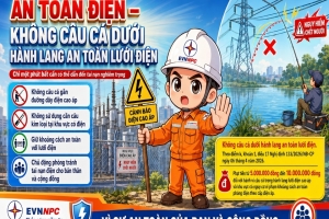 Công ty Điện lực Bắc Ninh khuyến cáo: Không câu cá dưới hành lang an toàn lưới điện