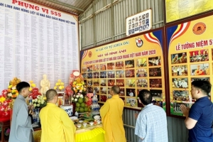 Chùa Da tổ chức lễ dâng hương tưởng niệm 555 liệt sĩ là nhà báo đã ngã xuống vì Tổ quốc