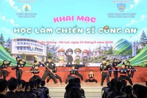 Lâm Đồng khai mạc Trại hè “Học làm chiến sĩ công an” năm 2026: Hành trình rèn kỹ năng, bản lĩnh cho “chiến sĩ nhí”