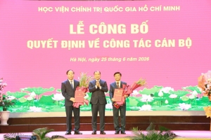 Công bố quyết định bổ nhiệm lãnh đạo Học viện Báo chí và Tuyên truyền
