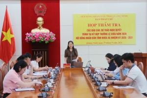 Ban Pháp chế HĐND tỉnh Quảng Ninh thẩm tra báo cáo của Tòa án nhân dân tỉnh