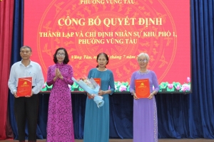 TP. HCM: Phường Vũng Tàu công bố các chức danh 33 khu phố sau sắp xếp