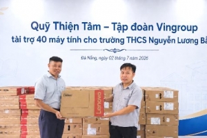 Đà Nẵng: Trường THCS Nguyễn Lương Bằng tiếp nhận 40 máy vi tính do Quỹ Thiện Tâm tài trợ