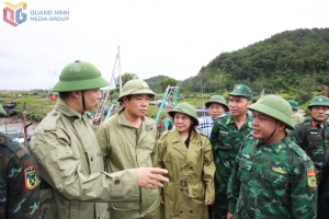 Lãnh đạo tỉnh Quảng Ninh kiểm tra, chỉ đạo công tác ứng phó bão số 1 tại khu vực miền Đông