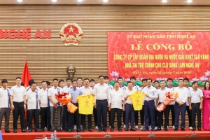 Nhà tài trợ mới tiếp sức, mở kỳ vọng phát triển bền vững cho CLB Sông Lam Nghệ An