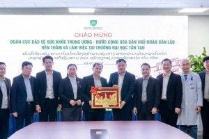 Trường Đại học Tân Tạo đón Đoàn đại biểu nước Cộng hòa Dân chủ Nhân dân Lào đến thăm và làm việc