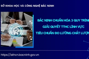 Bắc Ninh chuẩn hóa 3 quy trình giải quyết thủ tục hành chính lĩnh vực tiêu chuẩn đo lường chất lượng