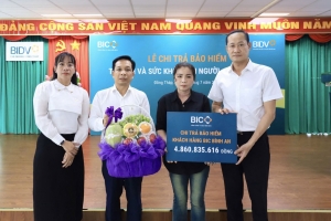 BIC chi trả hơn 4,8 tỷ đồng quyền lợi bảo hiểm BIC Bình An cho khách hàng BIDV Đồng Tháp