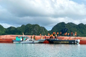 Khẩn trương cứu nạn vụ lật tàu tại khu vực biển Bản Sen, đặc khu Vân Đồn