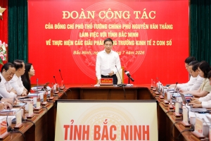 Phó Thủ tướng Nguyễn Văn Thắng: Bắc Ninh phải kiên định mục tiêu tăng trưởng GRDP từ 12,5-13% năm 2026