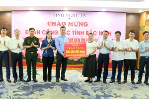 Bắc Ninh ủng hộ 500 triệu đồng Quỹ "Đền ơn đáp nghĩa" tỉnh Nghệ An