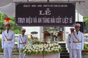 Gia Lai truy điệu, an táng hai hài cốt liệt sĩ tại Nghĩa trang Liệt sĩ Ân Nghĩa