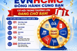 EVNHCMC tri ân khách hàng với chương trình quay số trúng thưởng mừng 50 năm đồng hành
