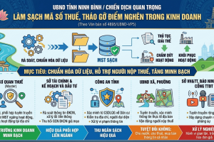 Ninh Bình đồng loạt làm sạch dữ liệu mã số thuế, hỗ trợ doanh nghiệp hoạt động đúng pháp luật