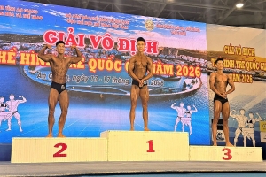 Thể hình Lâm Đồng giành HCV tại Giải vô địch Thể hình trẻ quốc gia 2026