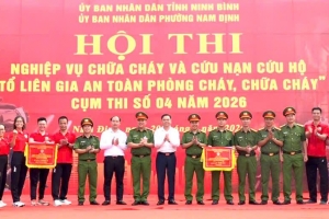 Ninh Bình: Phường Nam Định giành giải Nhất Hội thi “Tổ liên gia an toàn phòng cháy, chữa cháy”