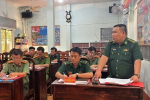 Tây Ninh: Đồn Biên phòng Sông Trăng phối hợp sơ kết công tác phối hợp thực hiện Nghị định 03