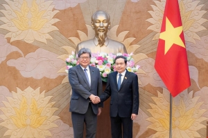Chủ tịch Quốc hội Trần Thanh Mẫn tiếp Quyền Tổng thư ký Đảng Dân chủ Tự do Nhật Bản
