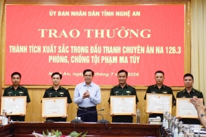 Nghệ An khen thưởng lực lượng phá thành công chuyên án ma túy lớn ở biên giới