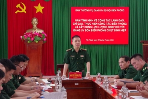 Đồn Biên phòng CKQT Bình Hiệp và Đồn Biên phòng Long Khốt thực hiện đồng bộ các mặt công tác