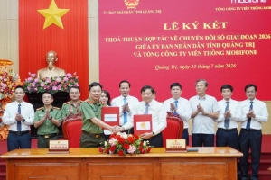 Quảng Trị và MobiFone hợp tác thúc đẩy chuyển đổi số giai đoạn 2026 - 2030