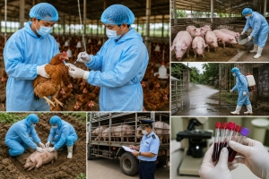 Hà Tĩnh tăng cường phòng, chống cúm gia cầm, lở mồm long móng và dịch tả lợn châu Phi