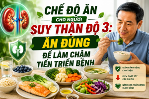 Chế độ ăn cho người suy thận độ 3: Ăn đúng để làm chậm tiến triển bệnh 