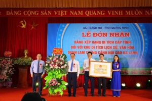 Xã Hoành Mô (Quảng Ninh) đón nhận Bằng xếp hạng Di tích núi Cao Ba Lanh là Di tích lịch sử cấp tỉnh