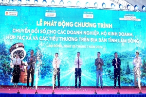 Lâm Đồng phát động chương trình chuyển đổi số, hỗ trợ doanh nghiệp ứng dụng AI và thương mại điện tử