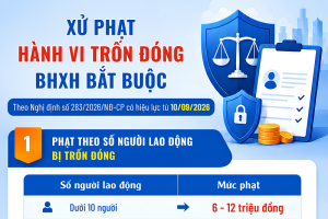 [Infographic] Xử phạt hành vi trốn đóng BHXH bắt buộc