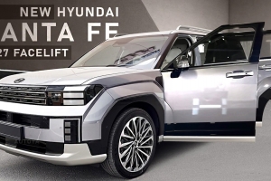 Hyundai Santa Fe 2027 lộ diện bản nâng cấp: Thay đổi thiết kế đuôi xe, bỏ hộp số ly hợp kép