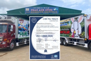 Công ty Phan Anh Dũng đạt chứng nhận ISO 22000:2018 về an toàn thực phẩm