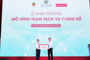 Agribank đồng hành cùng tỉnh Lạng Sơn ra mắt Trạm dịch vụ công số
