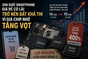 Thiếu hụt chip nhớ toàn cầu đẩy smartphone giá rẻ vào nguy cơ biến mất